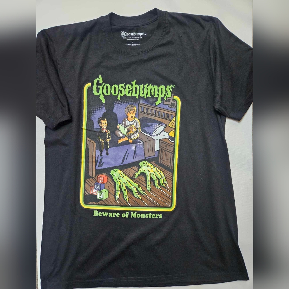 Goosebumps T-Shirt Mens Large Graphic 90s Vintage Retro Scary‎ Halloween Tee NEW